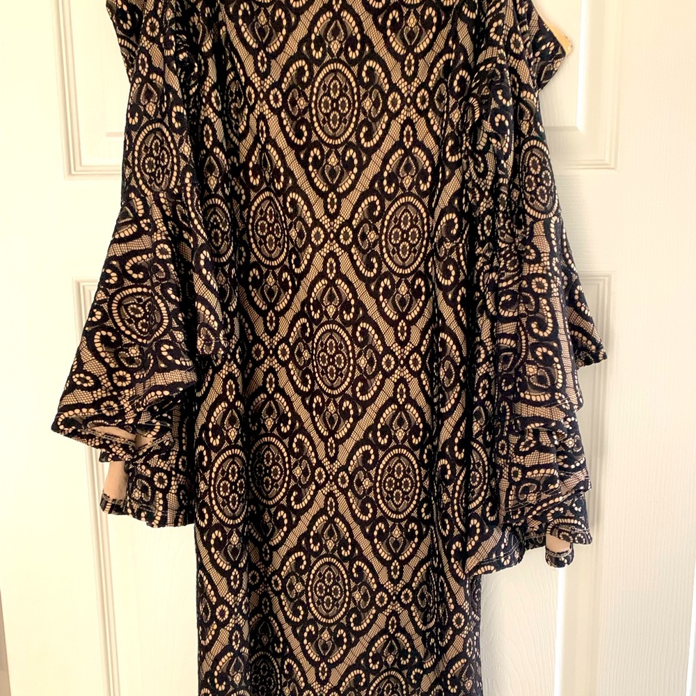 Off the shoulder dress with bell sleeves